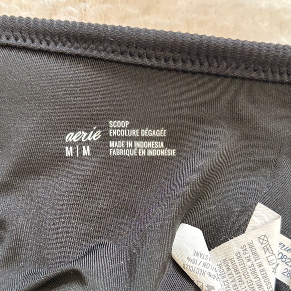 Aerie Black Ribbed Scoop Bralette - Picture 5 of 6